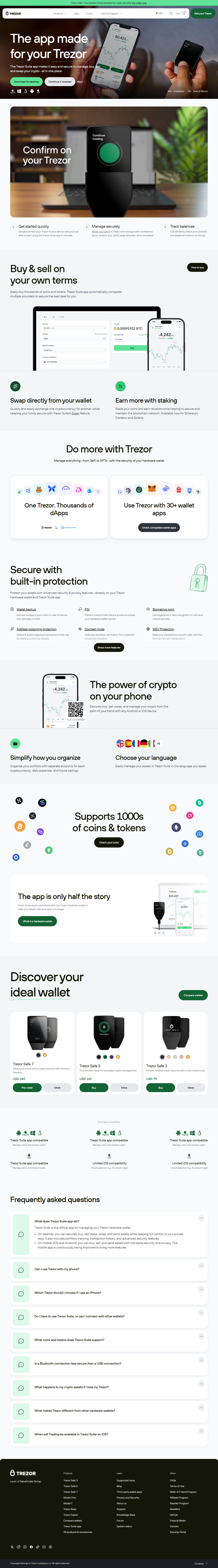 Trezor Suite — Desktop & Web App for Hardware Wallet
